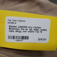 JUNIORS Hvy Cotton Breeches, Pul on *gc, older, faded, rubs, dingy, mnr stains
