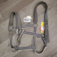 Nylon Halter, Fleece Lined, adj, snap *gc, stains, hairy, mnr dirt, dingy