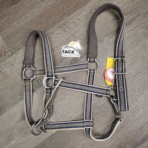 Nylon Halter, Fleece Lined, adj, snap *gc, stains, hairy, mnr dirt, dingy