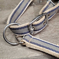Nylon Halter, Fleece Lined, adj, snap *gc, stains, hairy, mnr dirt, dingy
