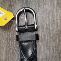 Hyv Braided Cotton Shoelaces? & Leather Belt, Buckle *vgc, mnr faded, dirt & rubs, remaining plastic