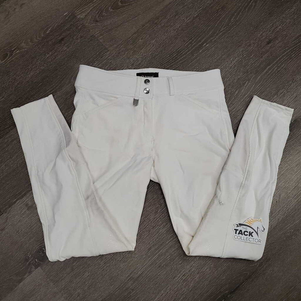 Hvy EuroSeat Breeches *vgc, stains, seam puckers, curled inside waist