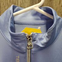 SS Sun Show Shirt, 1/1 Zip Up, mesh pits *vgc/gc, v.mnr stains, pits: pilly?linty, deodorant sparkles
