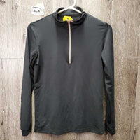 LS Sun Show Shirt, 1/4 zip up, mesh sleeves *vgc, mnr pulled pit elastics