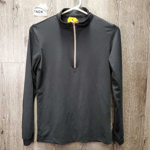 LS Sun Show Shirt, 1/4 zip up, mesh sleeves *vgc, mnr pulled pit elastics