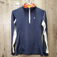 LS Sun Show Shirt, 1/4 zip up, Mesh Sleeves *vgc, v.mnr hair & snags
