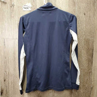 LS Sun Show Shirt, 1/4 zip up, Mesh Sleeves *vgc, v.mnr hair & snags