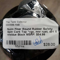 Round Rubber Safety Spin Cork Tap *vgc, mnr rust, dirt & residue
