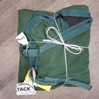 Cotton Stable Sheet, 0 legs/0 tail *gc, dirt, hair, stains, embroidered "CWBHA Year End"
