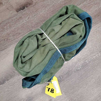 Cotton Sheet, embroidered, 0 legs/tail *gc, faded, stains, mnr dirt, hair
