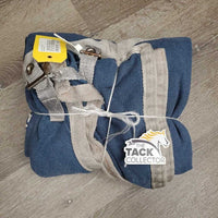 Cotton Stable Sheet, "LSD FIGARO", 0 legs/tail *gc/fair, frays, dirt, hair, older, stains, rubs mnr pilly, repairs, snags
