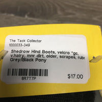 Hind Boots, velcro *gc, v.hairy, mnr dirt, older, scrapes, rubs
