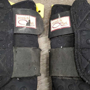 Pr Closed Boots, velcro *fair, pilly, mnr hair, dirt, velcro: loose & hairy, faded, rubs, snags