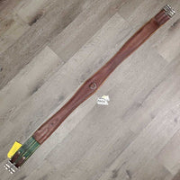 Leather Girth 1x Elastic *fair, clean, dirty, rough edges, unstitched, creases/folds, stains, repairs
