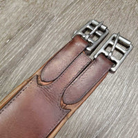 Leather Girth 1x Elastic *fair, clean, dirty, rough edges, unstitched, creases/folds, stains, repairs
