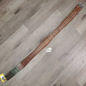 Leather Girth 1x Elastic *fair, clean, dirty, rough edges, unstitched, creases/folds, stains, repairs