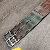 Leather Girth 1x Elastic *fair, clean, dirty, rough edges, unstitched, creases/folds, stains, repairs
