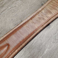 Leather Girth 1x Elastic *fair, clean, dirty, rough edges, unstitched, creases/folds, stains, repairs
