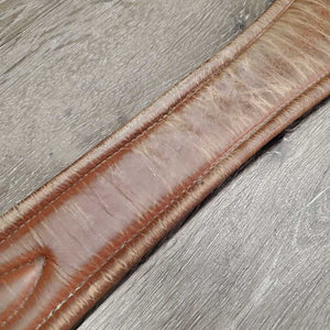 Leather Girth 1x Elastic *fair, clean, dirty, rough edges, unstitched, creases/folds, stains, repairs