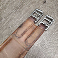 Leather Girth 1x Elastic *fair, clean, dirty, rough edges, unstitched, creases/folds, stains, repairs
