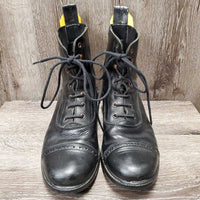 Paddock Boots, laces *vgc/gc, clean, mnr rubs, scuffs, older, L- toe dent & loose sole

