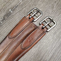 Leather Girth, 1x elastic *fair, clean, curled edges, residue, stain elastic: torn, frays, gunky, hole
