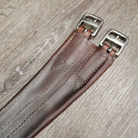 Leather Girth, 1x elastic *fair, clean, curled edges, residue, stain elastic: torn, frays, gunky, hole
