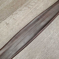 Leather Girth, 1x elastic *fair, clean, curled edges, residue, stain elastic: torn, frays, gunky, hole