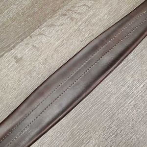 Leather Girth, 1x elastic *fair, clean, curled edges, residue, stain elastic: torn, frays, gunky, hole