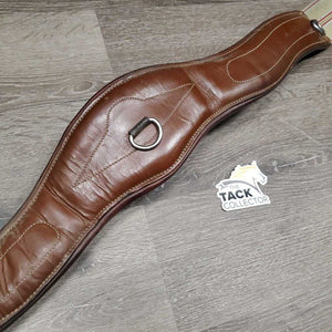Anatomical Leather Girth, 3x D Rings, 2x Elastics *vgc/gc, clean & dirt residue, creases, popped seam stitches, dry/crackingmnr cracks, dirt