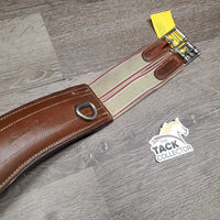 Anatomical Leather Girth, 3x D Rings, 2x Elastics *vgc/gc, clean & dirt residue, creases, popped seam stitches, dry/crackingmnr cracks, dirt
