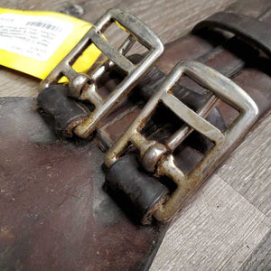 Dressage Girth *fair, rubs, v.creased/folds, curled edges, clean & residue?dirt, gunky buckles, hairy ends