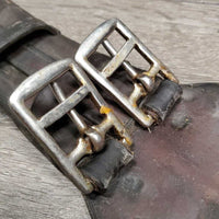 Dressage Girth *fair, rubs, v.creased/folds, curled edges, clean & residue?dirt, gunky buckles, hairy ends
