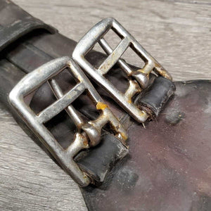 Dressage Girth *fair, rubs, v.creased/folds, curled edges, clean & residue?dirt, gunky buckles, hairy ends