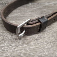 Misc 2 Piece Leather Strap, 2x snaps *fair/gc, clean, v.dry, v.stiff, trimmed, xholes, twisted
