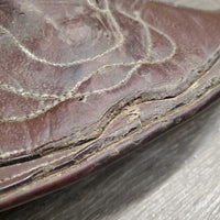 Sm Anatomical Belly Girth, carabiner, x2 els *gc, v.scraped, rubs, dirty, hairy seams, stiff
