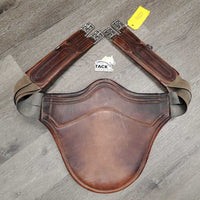 Lg Belly Girth, x2 Long Els, D Ring, strap *gc, scrapes, older, stains, gouges
