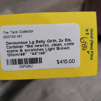 Lg Belly Girth, 2x Els, Caribiner *like new/xc, clean, v.mnr stains & scratches
