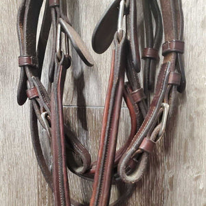 Narrow Rsd Padded Monocrown Figure 8 Bridle, buckles *vgc, clean, rubs, residue, xholes