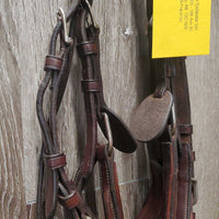 Narrow Rsd Padded Monocrown Figure 8 Bridle, buckles *vgc, clean, rubs, residue, xholes
