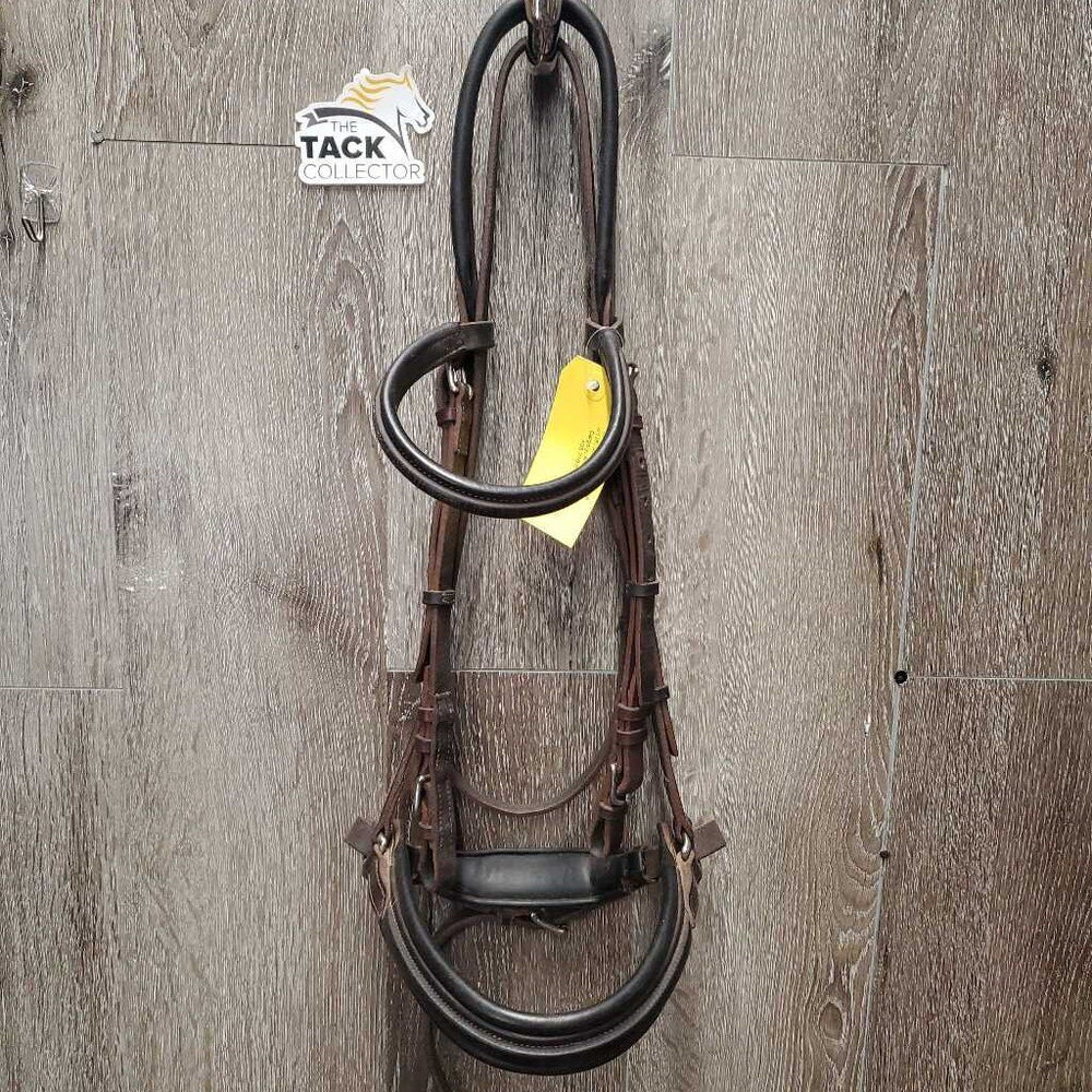 Rsd Padded Bridle, Crank, Buckles *vgc, clean, residue, mnr creases & scratches, older