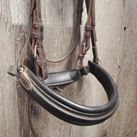 Rsd Padded Bridle, Crank, Buckles *vgc, clean, residue, mnr creases & scratches, older
