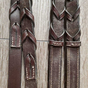 FS Rsd Padded Monocrown Hunter Bridle, Braided Reins, Wide Noseband *vgc, clean, mnr film & scratches