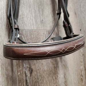 FS Rsd Padded Monocrown Hunter Bridle, Braided Reins, Wide Noseband *vgc, clean, mnr film & scratches
