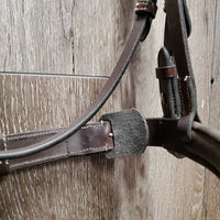 FS Rsd Padded Monocrown Hunter Bridle, Braided Reins, Wide Noseband *vgc, clean, mnr film & scratches