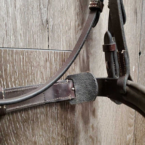 FS Rsd Padded Monocrown Hunter Bridle, Braided Reins, Wide Noseband *vgc, clean, mnr film & scratches