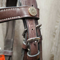 FS Rsd Padded Monocrown Hunter Bridle, Braided Reins, Wide Noseband *vgc, clean, mnr film & scratches
