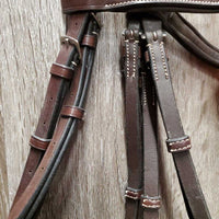 FS Rsd Padded Monocrown Hunter Bridle, Braided Reins, Wide Noseband *vgc, clean, mnr film & scratches
