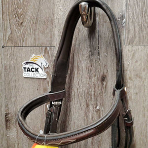 FS Rsd Padded Monocrown Hunter Bridle, Braided Reins, Wide Noseband *vgc, clean, mnr film & scratches