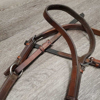 Rsd Leather & Elastic Breastplate, 2 Pc Running Martingale attach *gc, mnr stains, rubs, xholes, residue?dirt